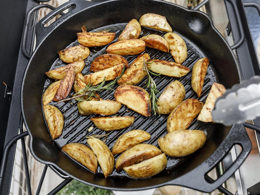 Petromax Gietijzeren Grill Skillet met 2 Handvatten 35 cm 3