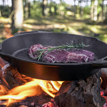Petromax Gietijzeren Grill Skillet met Steel 30 cm