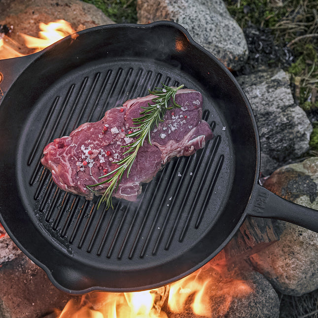 Petromax Gietijzeren Grill Skillet met Steel 30 cm 3
