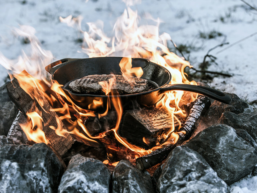 Petromax Gietijzeren Grill Skillet met Steel 30 cm 4