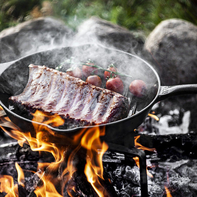Petromax Gietijzeren Grill Skillet met Steel 30 cm 5