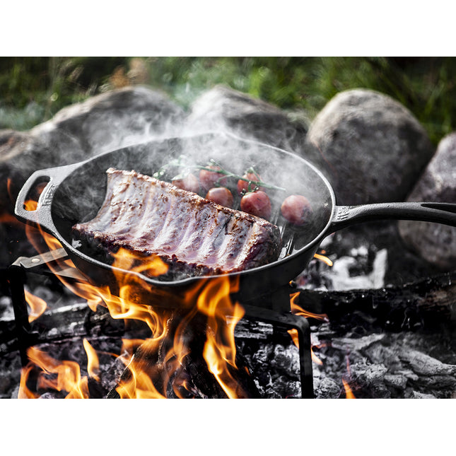 Petromax Gietijzeren Grill Skillet met Steel 30 cm 5