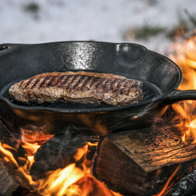 Petromax Gietijzeren Grill Skillet met Steel 30 cm 7