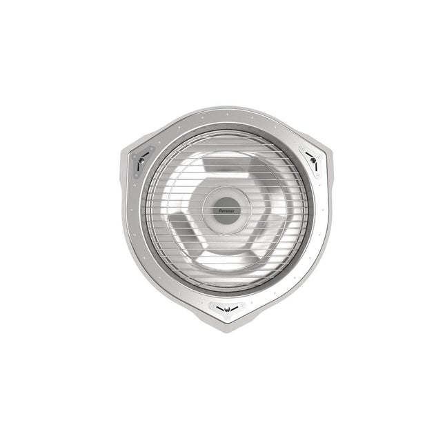 Detail van de Petromax Dome en luchttoevoer in het Fire Center FC1000
