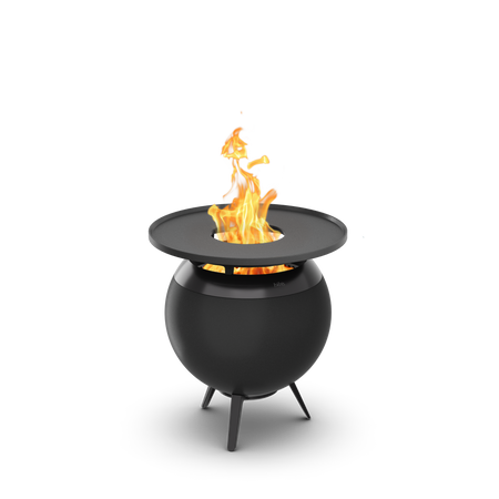 Höfats MOON 45 Grillset laag All Black Vuurschaal + Plancha - Firesite