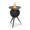 Höfats MOON 45 Grillset hoog All Black Vuurschaal + Plancha