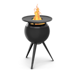 Höfats MOON 45 Grillset hoog All Black Vuurschaal + Plancha