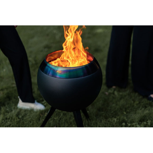 Höfats MOON 45 Grillset hoog All Black Vuurschaal + Plancha - Firesite