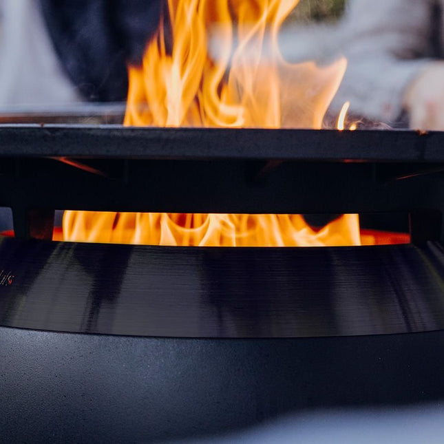Höfats MOON 45 Grillset laag All Black Vuurschaal + Plancha