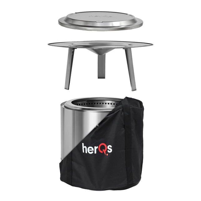 HerQs rookvrije Vuurkorf Blaze + Heater + Closer