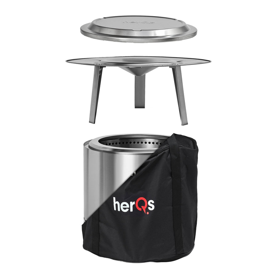 HerQs rookvrije Vuurkorf Blaze + Heater + Closer
