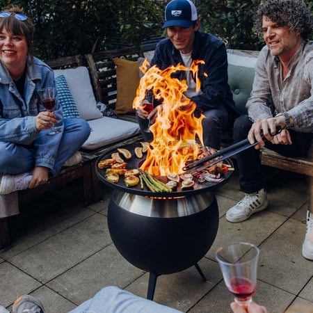 Höfats MOON 45 Grillset laag Vuurschaal + Plancha - Firesite
