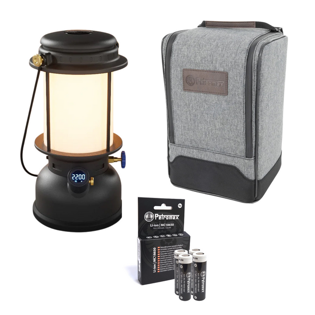 Petromax LM500 LED-lantaarn + tas + batterijen