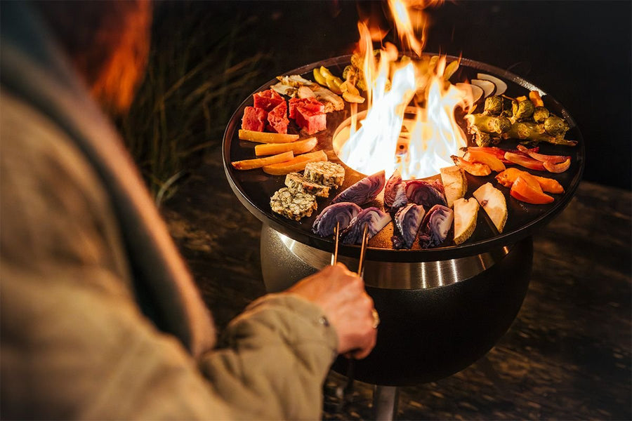 Höfats MOON 45 Grillset hoog Vuurschaal + Plancha - Firesite